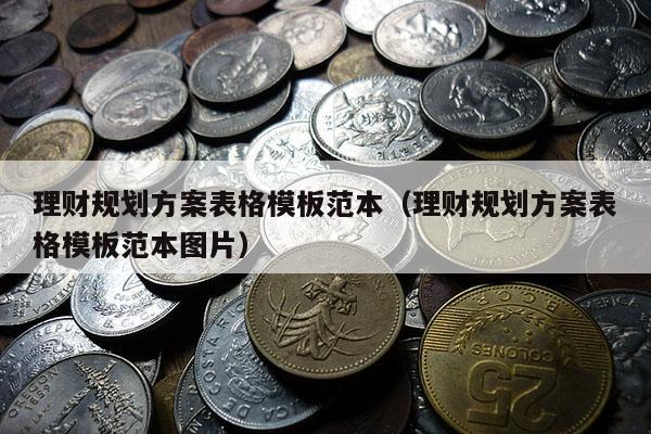 理财规划方案表格模板范本（理财规划方案表格模板范本图片）