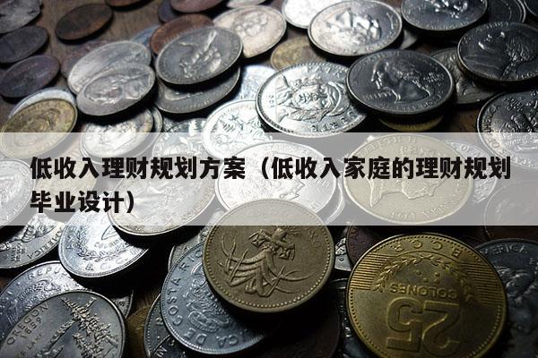 低收入理财规划方案（低收入家庭的理财规划毕业设计）