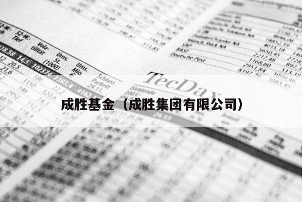 成胜基金（成胜集团有限公司）