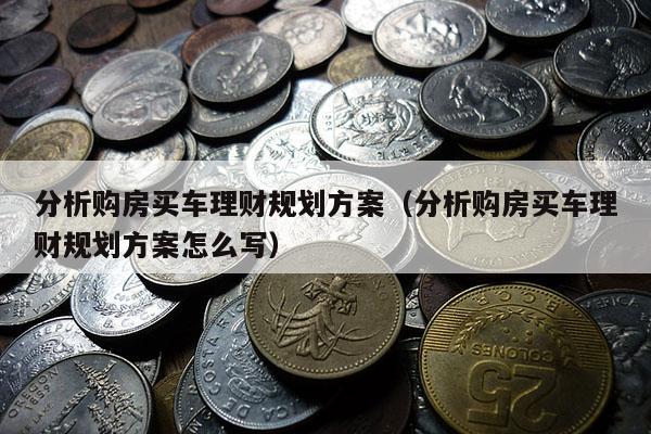 分析购房买车理财规划方案（分析购房买车理财规划方案怎么写）