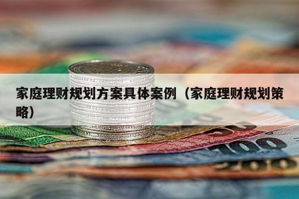 家庭理财规划方案具体案例（家庭理财规划策略）