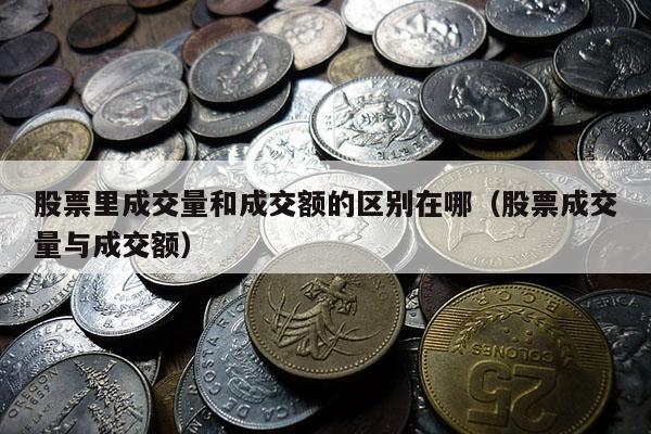 股票里成交量和成交额的区别在哪（股票成交量与成交额）