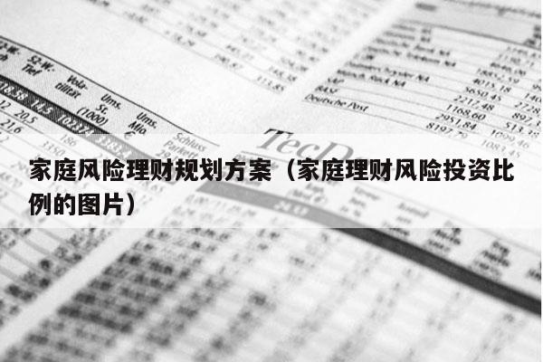 家庭风险理财规划方案（家庭理财风险投资比例的图片）