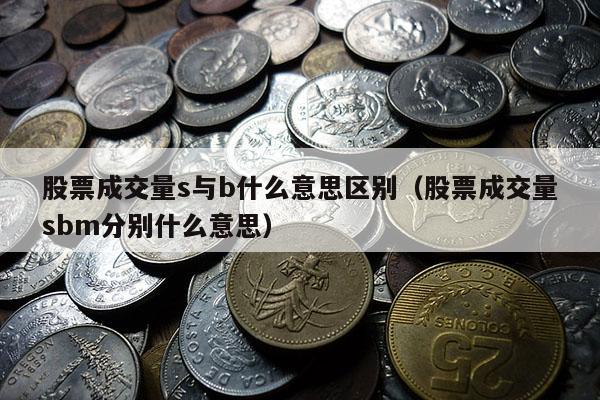 股票成交量s与b什么意思区别（股票成交量sbm分别什么意思）