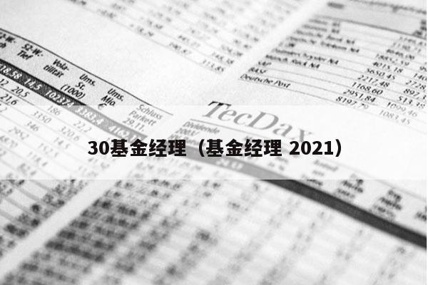 30基金经理（基金经理 2021）