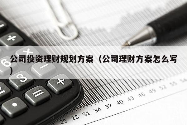 公司投资理财规划方案（公司理财方案怎么写）