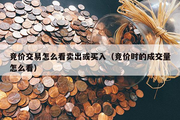 竞价交易怎么看卖出或买入（竞价时的成交量怎么看）