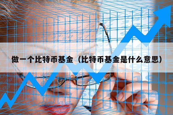 做一个比特币基金（比特币基金是什么意思）