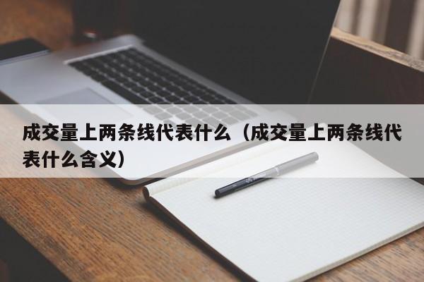 成交量上两条线代表什么（成交量上两条线代表什么含义）