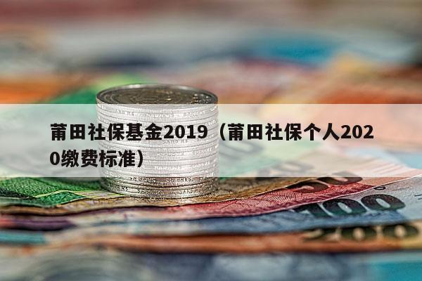 莆田社保基金2019（莆田社保个人2020缴费标准）