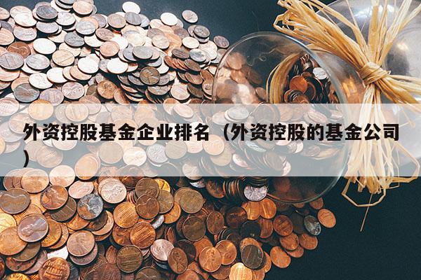 外资控股基金企业排名（外资控股的基金公司）