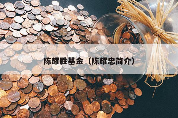 陈耀胜基金（陈耀忠简介）