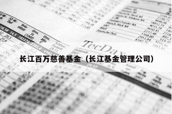 长江百万慈善基金（长江基金管理公司）