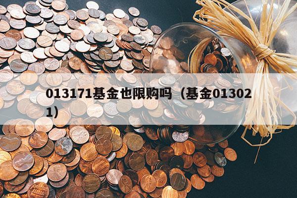 013171基金也限购吗（基金013021）