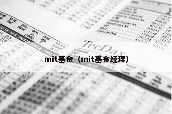 mit基金（mit基金经理）