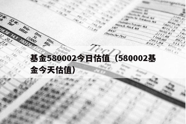 基金580002今日估值（580002基金今天估值）