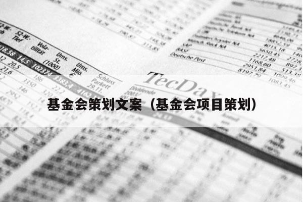基金会策划文案（基金会项目策划）