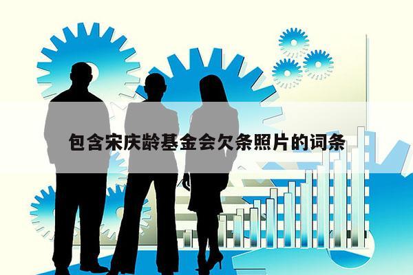 包含宋庆龄基金会欠条照片的词条