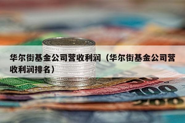 华尔街基金公司营收利润（华尔街基金公司营收利润排名）