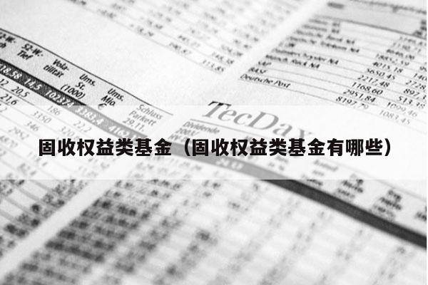 固收权益类基金（固收权益类基金有哪些）