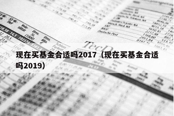 现在买基金合适吗2017（现在买基金合适吗2019）