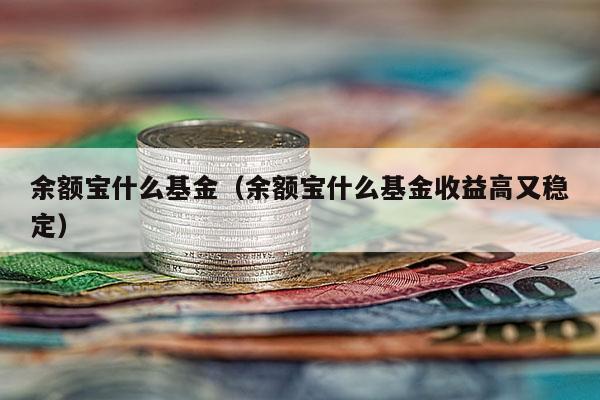 余额宝什么基金（余额宝什么基金收益高又稳定）