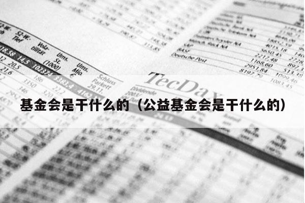 基金会是干什么的（公益基金会是干什么的）