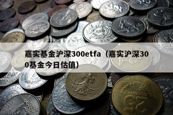 嘉实基金沪深300etfa（嘉实沪深300基金今日估值）