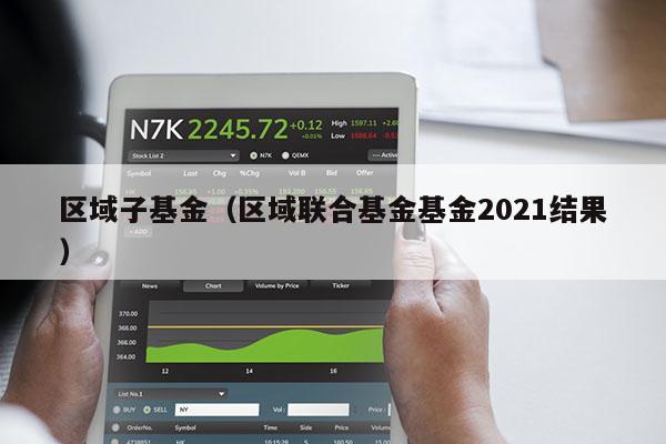 区域子基金（区域联合基金基金2021结果）