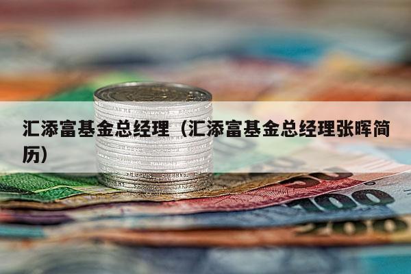 汇添富基金总经理（汇添富基金总经理张晖简历）