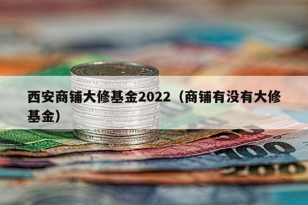 西安商铺大修基金2022（商铺有没有大修基金）