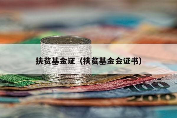 扶贫基金证（扶贫基金会证书）