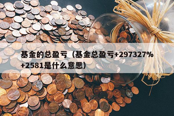 基金的总盈亏（基金总盈亏+297327%+2581是什么意思）
