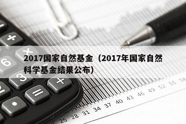 2017国家自然基金（2017年国家自然科学基金结果公布）