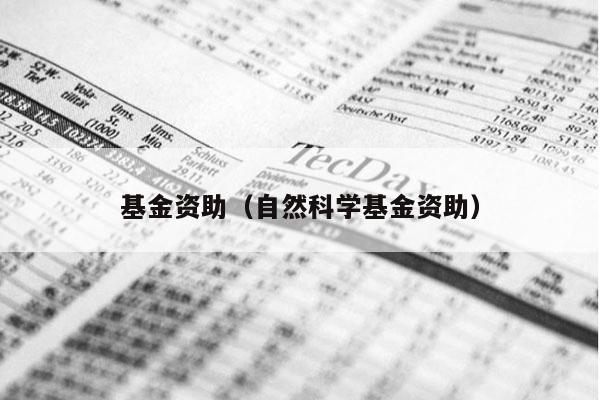 基金资助（自然科学基金资助）