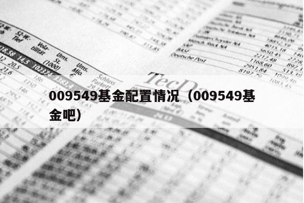 009549基金配置情况（009549基金吧）