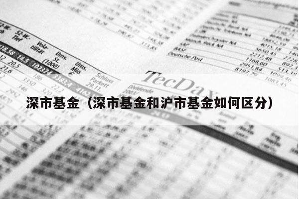 深市基金（深市基金和沪市基金如何区分）