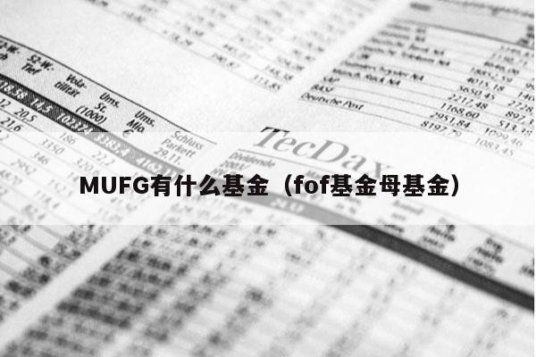 MUFG有什么基金（fof基金母基金）