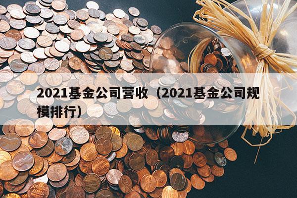 2021基金公司营收（2021基金公司规模排行）
