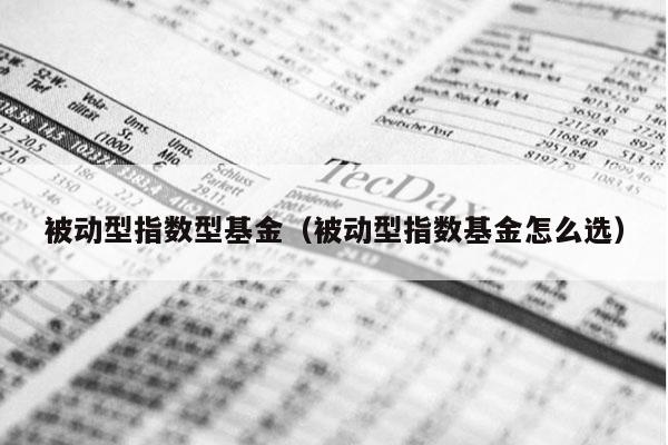 被动型指数型基金（被动型指数基金怎么选）