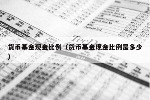 货币基金现金比例（货币基金现金比例是多少）