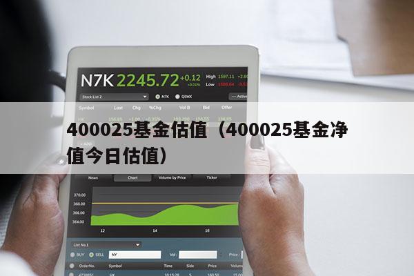 400025基金估值（400025基金净值今日估值）