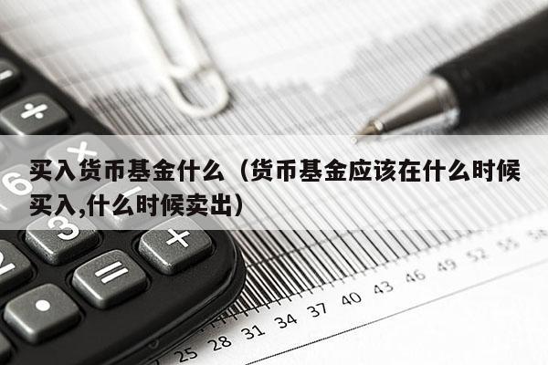 买入货币基金什么（货币基金应该在什么时候买入,什么时候卖出）