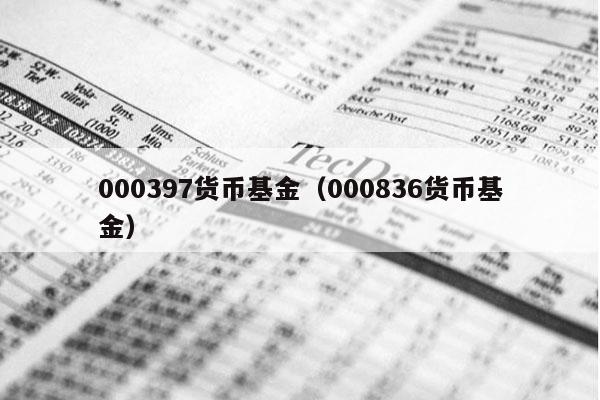 000397货币基金（000836货币基金）
