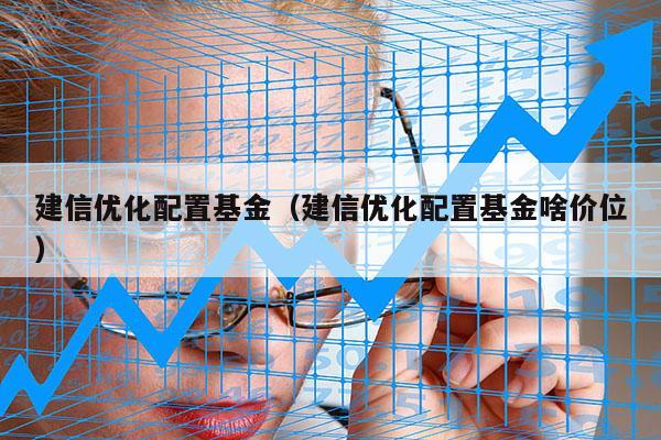 建信优化配置基金（建信优化配置基金啥价位）