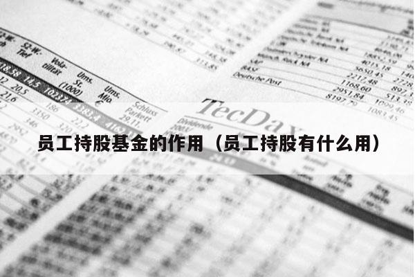员工持股基金的作用（员工持股有什么用）