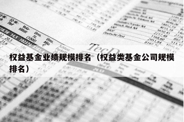 权益基金业绩规模排名（权益类基金公司规模排名）