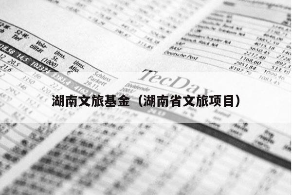 湖南文旅基金（湖南省文旅项目）