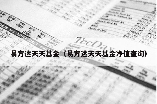 易方达天天基金（易方达天天基金净值查询）