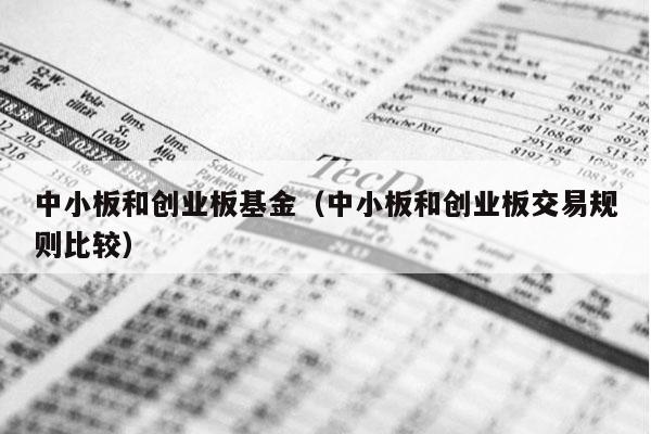 中小板和创业板基金（中小板和创业板交易规则比较）
